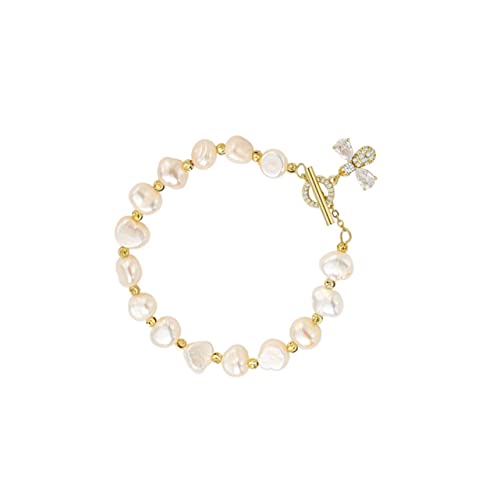 Yardenfun Perlenarmband Aus Hochwertigem Material Schickes Armband Für Damen Perlendekor-handgelenkkette Zartes Handgelenkdekor Für Verschiedene Anlässe von Yardenfun