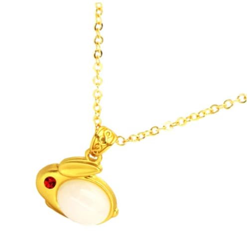 Yardenfun Niedliche Kaninchen Halskette Damen Anhänger Hautfreundlich Stylisch Tier Schmuck für Freundin Modisches Accessoire für Partys und Alltag von Yardenfun
