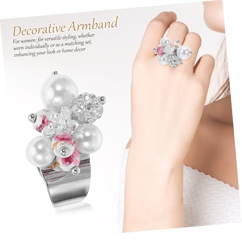 Yardenfun Offene Ringe Für Frauen Minimalistisch Zierlicher Daumenring Vintage Schmuckring Glasperlen Kunstperlen Komfort Eleganz von Yardenfun