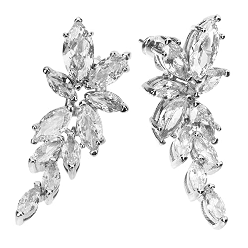 Yardenfun Tropfen Ohrringe Mit Funkelnden Steinen Für Damen Als Ohrhänger Strass Ohranhänger Für Hochzeit Party Fotos Edel Und Langlebig von Yardenfun