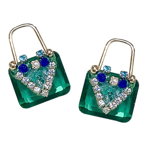 Yardenfun Ohrstecker Damen Silber Nadel Grün Ohrschmuck für Frauen und Mädchen Langlebig Vielseitig Kombinierbar Verarbeitet für Party und Alltag von Yardenfun