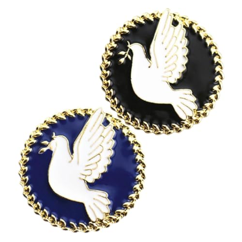 Yardenfun 2stücke Emaille Friedenstauben-broschennadel Damen Modeschmuck Für Jacken Rucksäcke Kleidung Und Schals Dekoration von Yardenfun