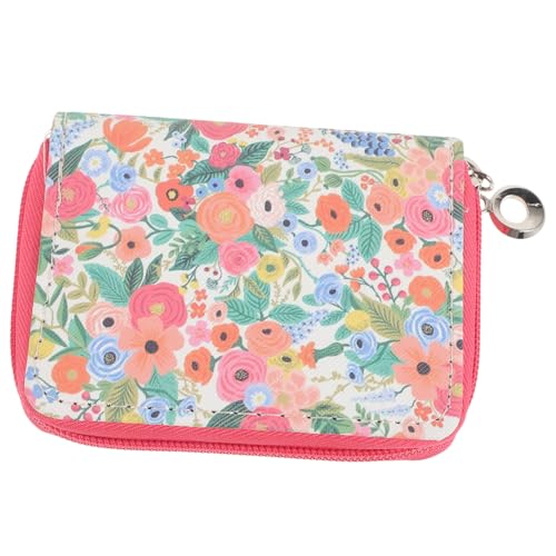 Yardenfun PU Geldbörse mit Blumenmuster Niedliche Kleine Münztasche mit Reißverschluss Leichte Kurzform für Damen und Strapazierfähig und Langlebig für Täglichen Gebrauch von Yardenfun