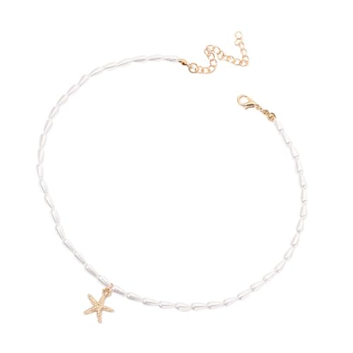 Yardenfun Verstellbare Perlenkette Mit Sternanhänger Eleganter Choker Für Damen Schmuck Für Hochzeiten Partys Und Besondere Anlässe Leicht Und Komfortabel Perfektes Für Frauen von Yardenfun