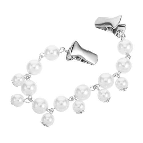 Yardenfun Strickjacken-kragenkettenclip Mit Perlen Pulloverclips Für Damenbekleidung Schalverschlüsse Hemdclips Mit Perlen Strickjackenverschluss Taillenclip Kleiderspannerclip von Yardenfun