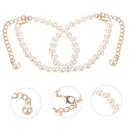 Yardenfun Perlen Schuhriemen für High Heels Rutsch Sicherer Halt Komfortable Ersatz Schnürsenkel für Damen Dekorative Absatzriemen von Yardenfun