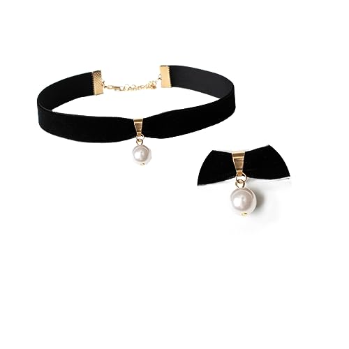 Yardenfun Perlen Halskette Schwarzes Perlenhalsband Perlenkette Schwarze Perlenkette Halskette Perlen Perlenhalsband von Yardenfun