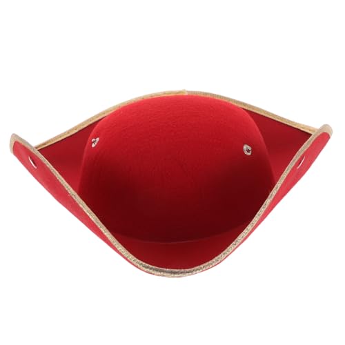 Yardenfun Kapitänshut Piratenhut für Jungen Dreispitzhut Langlebigem Material Passend für Halloween Kostümpartys und Themenveranstaltungen von Yardenfun