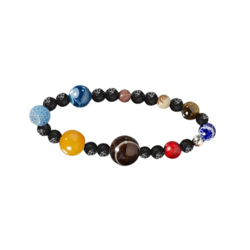 Yardenfun Planet Armband Elastisch Natürliche Steine Schmuck für Damen und Herren Feines Design Stil Passend zu Jedem Outfit Geschenkidee von Yardenfun