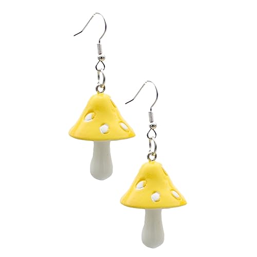 Yardenfun Pilzform Ohrringe Für Damen Kreative Kunststoff Ohrringe Zierliche Pilz Anhänger Ohrhänger Schlichtes Und Modisches Design Geeignet Für Verschiedene Anlässe von Yardenfun