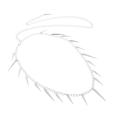 Yardenfun Punk Hüftkette mit Nieten und Quasten Verstellbarer Taillengürtel aus Robustem Zinklegierung für Damen Modisches Accessoire für Jeans Röcke und Festivals von Yardenfun