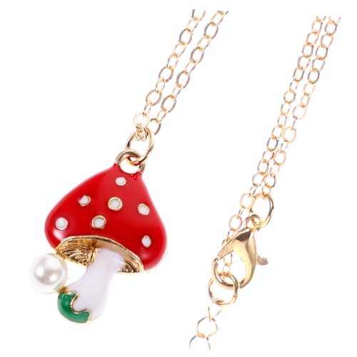 Yardenfun Retro Damen Pilz Halskette Kreatives Mushroom Anhänger Schmuck Modisch Langlebig Für Party Urlaub von Yardenfun