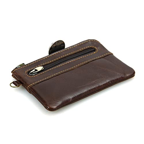 Yardenfun Retro Herren Geldbörse Echtem Multifunktionale Geldtasche Schokoladenfarbe Für Business Und Alltag Mit Reißverschluss Und Praktischem Design von Yardenfun