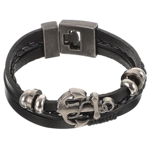 Yardenfun Retro Multi Layer Lederarmband für Herren Kreatives Design mit Verstellbarer Stilvolles Punk Zubehör Robuste und Sichere Materialien für Street Fashion und Alltagsmode von Yardenfun