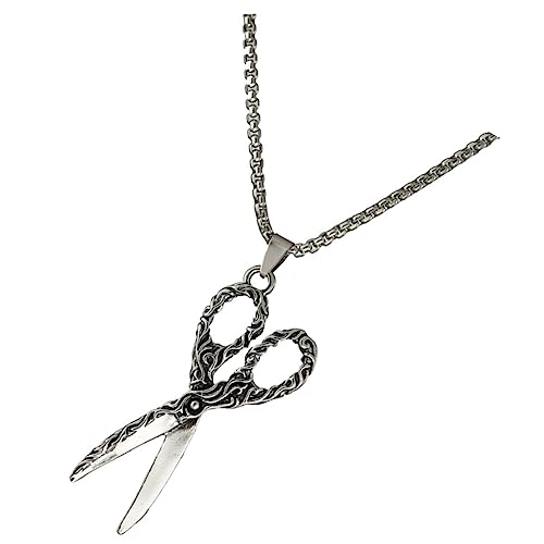 Yardenfun Retro Punk Scheren Anhänger Halskette für Männer und Frauen Stylische Clavicle Kette Hip Hop Schmuck für Modebewusste Outfits und Tägliches Tragen von Yardenfun