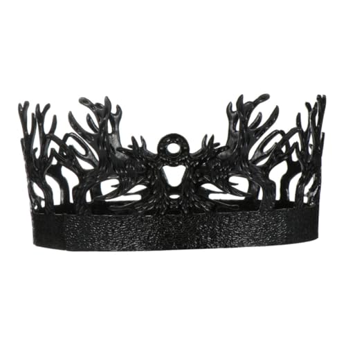 Yardenfun Retro Schwarze Tiara Kopfschmuck für Cosplay Elegantes Diadem für Geburtstagsfeiern Kostümpartys Leicht von Yardenfun