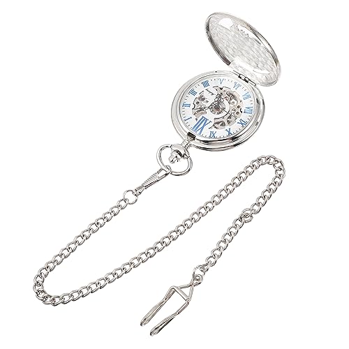 Yardenfun Vintage Taschenuhr Mechanische Uhr Retro Design Kettentaschenuhr Taschenuhr Anhänger Herren Uhr von Yardenfun
