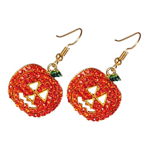 Yardenfun Halloween Kürbis Ohrringe Mit Strass Baumeleffekt Kostüm Schmuck Für Damen Geschenkidee Zur Gruselzeit Für Partys Und Feiern Handgefertigt Und Hautfreundlich von Yardenfun