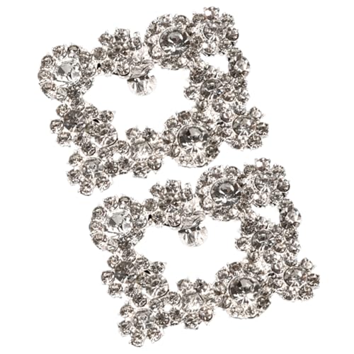 Yardenfun Rhinestones Schuhclips Metall Schuhringe mit Strasssteinen Leichte Abnehmbare Schuhschmuck Schnallen für Damen Hochzeit Party High Heels Flats Sandalen Vielseitiges Schuhzubehör von Yardenfun