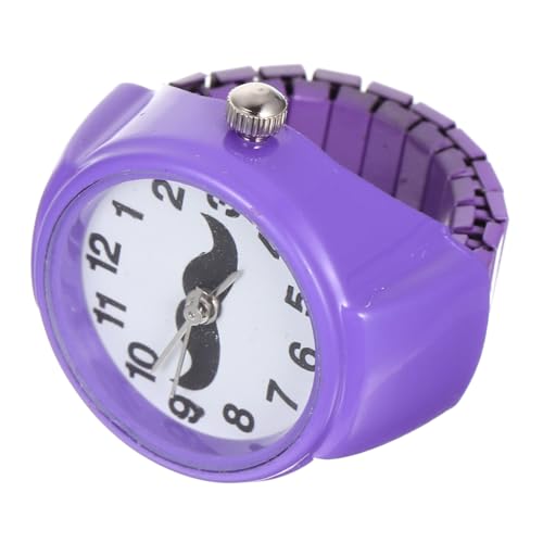 Yardenfun Fingerring Uhr Glitzernder Ringuhr Dekorativer Fingeruhr Elastischer Ringuhr Runder Fingerring Uhrendekor Fingeruhr von Yardenfun