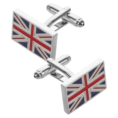 Yardenfun Hemdärmelknöpfe Aus Messing Mit Britischer Flagge Klassische Manschettenknöpfe Für Männer Dekorative Ärmelknöpfe Ersatz Smokingknöpfe Für Damen von Yardenfun
