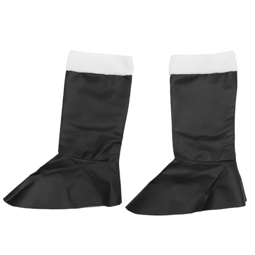 Yardenfun Santa Claus Stiefelüberzug Schwarz Langlebiges Kostümzubehör Weihnachtsmann Bequeme Boot Cover für Cosplay Party als Weihnachtsdeko und Foto Requisite Passend zu Santa Outfit von Yardenfun
