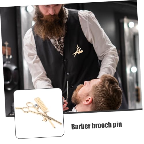 Yardenfun Scheren Brosche aus Robustem Zinklegierung Dekorative Anstecknadel für Damen Haarschmuck und Kleidung Modische Kamm Design Broschennadel für Anzug und Bluse Vielseitiges Accessoire von Yardenfun