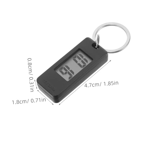 Yardenfun Schlüsselanhänger Digitale Uhr Stille Anzeige Studenten Tragbare Mini Uhr Schwarz Praktisch von Yardenfun