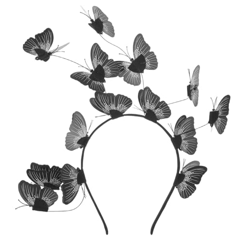 Yardenfun Schmetterling Haaraccessoire Braut Haarreif aus PVC Romantischer Hochzeitsschmuck mit Formstabilem Design für Braut Partys und Fotoshootings Vielseitiges Headpiece für von Yardenfun
