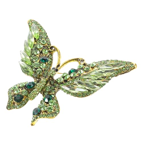 Yardenfun Schmetterlingsbrosche Mit Strass Für Damen Anstecknadel Aus Legierung Modischer Schalclips Für Kleidung Und Accessoires von Yardenfun