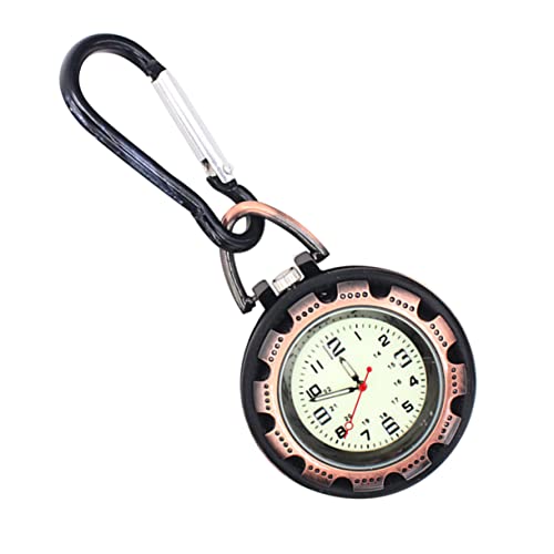 Yardenfun Taschenuhr Mit Karabiner Für Reisen Hängende Uhr Outdoor Taschenuhr Für Wandern Rucksack Hängeuhr Schlüsselanhänger von Yardenfun