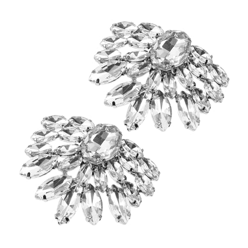 Yardenfun Schuhclips mit Strasssteinen Abnehmbare Hochzeitsschuhschnallen Funkelnde Metall Buckles für High Heels Schuhdekorationen für Damen Vielseitig für Party und Festliche Anlässe von Yardenfun