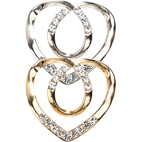 Yardenfun 2 Stück Seidenschal Clips T-shirt Krawattenklammern Kleidungsring Schnalle Für Damen Schalringe Für Hochzeiten Tanzpartys Und Alltag in Gold Und Silber Yardenfun 2 Stück Seidenschal Clips T-shirt Krawattenklammern Kleidungsring Schnalle Für Damen Schalringe Für Hochzeiten Tanzpartys Und Alltag in Gold Und Silber von Yardenfun