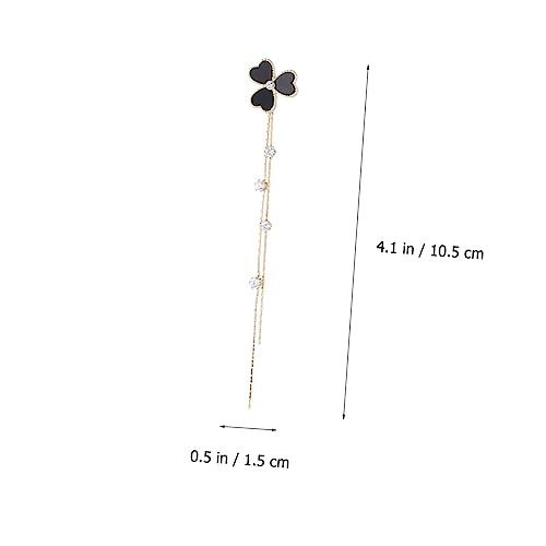 Yardenfun Silberne Kleeblatt Ohrringe Damen mit Langen Quasten Umweltfreundlich Hautfreundlich Modisch für Hochzeit Patricks Day Alltag und Besondere Anlässe Geeignet von Yardenfun