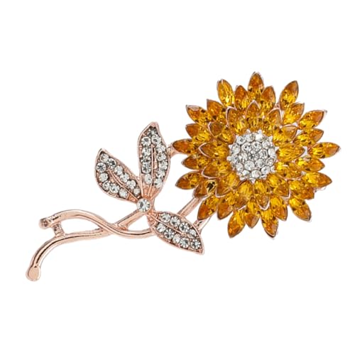 Yardenfun Sonnenblumen-Brosche Wäscheklammer Metall Broschennadel für Damen abstecknadeln pines nupsis Schmuck Hutnadeln Broschen geschenk Mädchen Reversnadel Mantel Stift Zubehör schmücken von Yardenfun