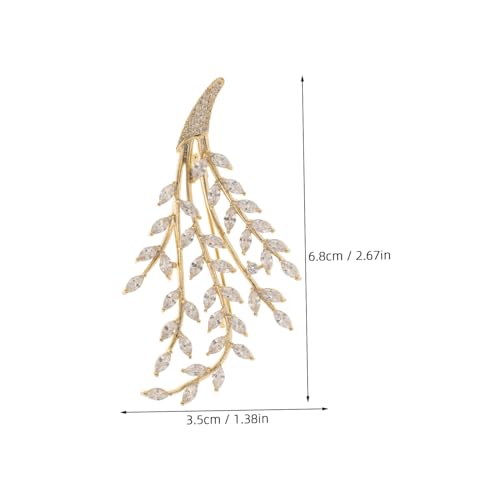 Yardenfun Strass Brosche Anstecknadel Elegantes Accessoire Kupfer Kreative Verzierung Glänzend Party Corsage für Kleid Tasche Hut von Yardenfun