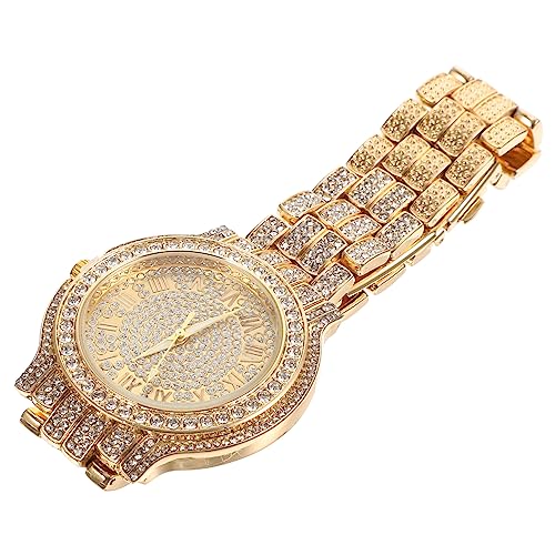 Yardenfun Damen Armbanduhr Mit Rhinestone-Roman-ziffern Elegant Analog Verstellbares Armband Für Frauen Quarz-Uhr Accessoire Für Stilbewusste Damen von Yardenfun