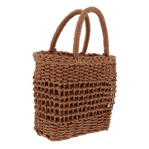 Yardenfun Straw Crossbody Bag Damen Kleine Umhängetasche Sommer Stroh Drawstring Tasche Leicht Tragbar Für Strand Party Shopping von Yardenfun