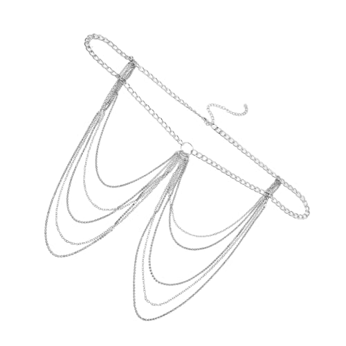 Yardenfun Stylischer Damen Gürtel mit Ketten Design Verstellbare Körperkette Metall mit Funkelnden Strasssteinen für Partys und Besondere Anlässe Minimalistischer und Bequemer Look von Yardenfun