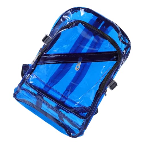 Yardenfun Transparenter Schultasche Für Durchsichtige Rucksack Mit Blauen Schultergurten Geräumiger Schulranzen Für Jungen Und Mädchen Leicht Und Robust Für Schule Und Freizeit von Yardenfun