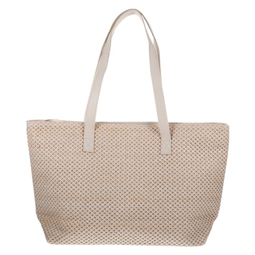 Yardenfun Tasche Mit Großem Fassungsvermögen Einkaufstasche Für Damen Stroh Geldbörse Tragetasche Strohhandtasche Für Damen Sommertasche Reisetasche von Yardenfun