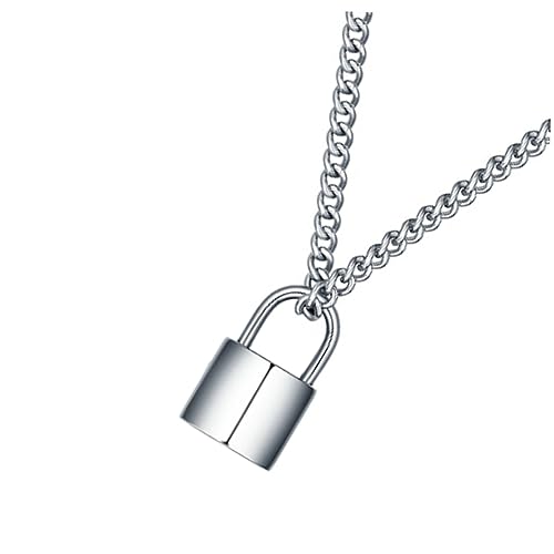 Yardenfun Schlosshalskette Aus Titanstahl Für Männer Mit Anhänger Modernes Und Elegantes Halskettenschmuck-accessoire Leicht Und Angenehm Zu Tragen von Yardenfun