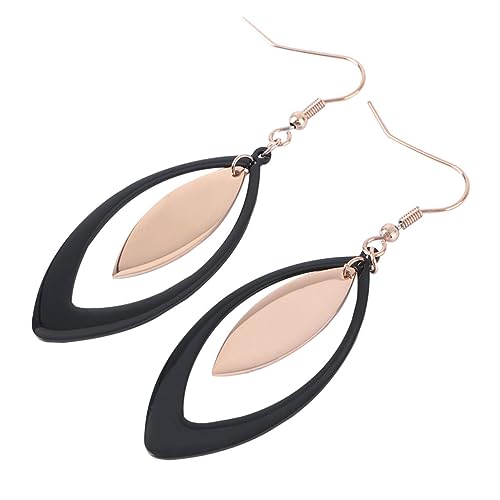 Yardenfun Titanstahl Ohrstecker Damen Farbig Hohlblatt Design Leicht Elegant Modeschmuck Alltag Party Schmuck von Yardenfun