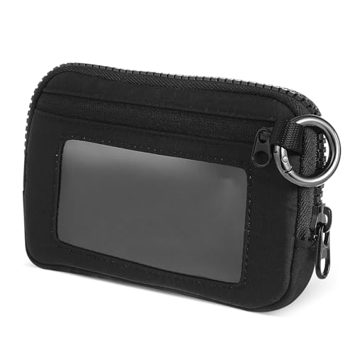 Yardenfun Portable Münzgeldbörse Mit Reißverschluss Für Damen Handgelenk-Clutch Mit Kartenetui Und Fenstereinsatz Für Ausgehen Und Täglichen Gebrauch von Yardenfun