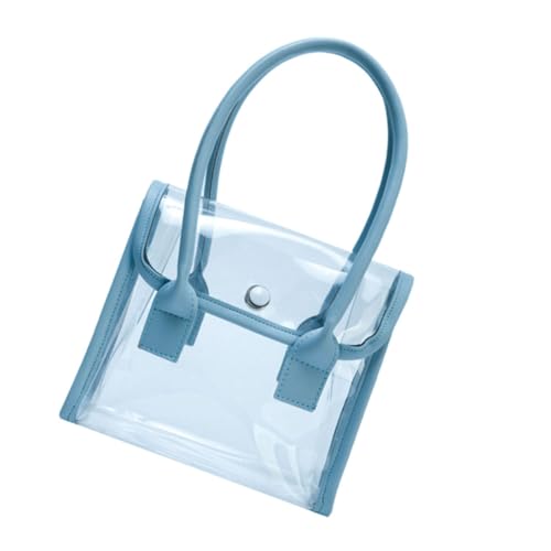 Yardenfun Transparente Jelly Bag Damen Handtasche PVC Jelly Tote Tasche Frühling Sommer Modisch Alltagstauglich Leichte Handtasche in Blau Geeignet für Freizeit und Alltag von Yardenfun