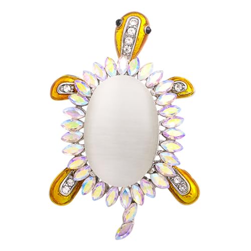 Yardenfun Turtle Brosche mit Opal und Vielseitiges Modeaccessoire als Brosche oder Anhänger für Partys Feiern und Alltag Elegantes Design für Damenbekleidung von Yardenfun