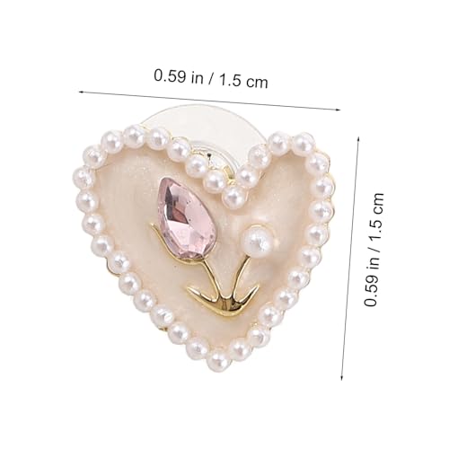 Yardenfun Versatile Herz Ohrstecker mit Tulpen Design Leichter Emaille Schmuck für Damen und Mädchen Süße und Stilvolle Tropfenohrringe für Alltag Partys und Festliche Anlässe von Yardenfun