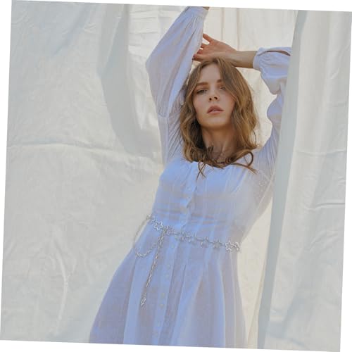 Yardenfun Verstellbare Stern Taillenkette Metall mit Quaste Leichte Bauchkette für Damen Eleganter Körperschmuck für Kleider Röcke und Alltag Hautfreundlich mit Poliertem Finish von Yardenfun