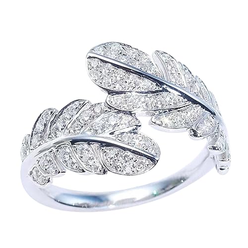Yardenfun Verstellbarer Damenring mit Elegantem Federdesign Hypoallergener Fingerring Hochwertigem Material für Ihrem Look eine Frische Note Verleiht von Yardenfun