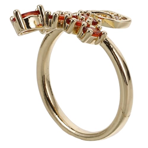 Yardenfun Verstellbarer Geometrischer Ring mit Blattdesign für Damen Eleganter Leichter Herbstring Hochwertigem Material für Besondere Anlässe und Alltag von Yardenfun